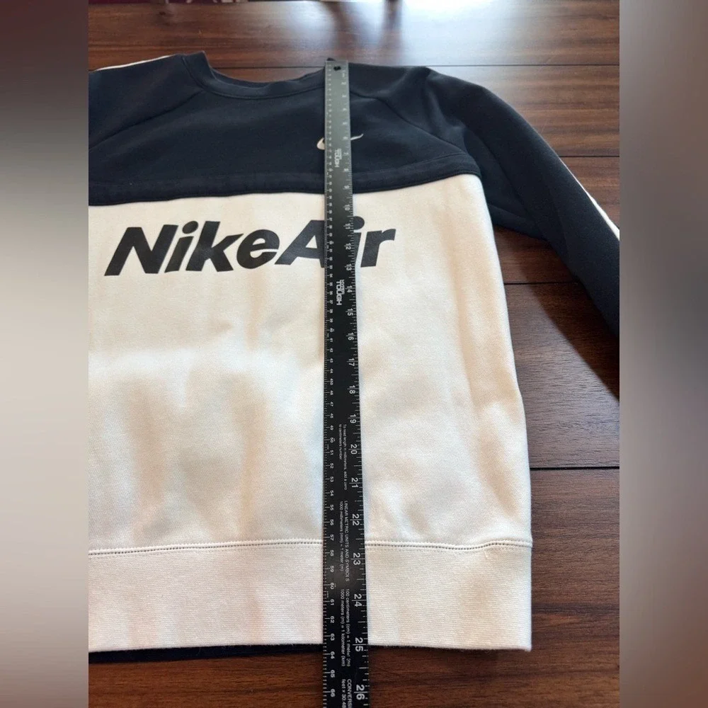 Nike Air Splicing Color-Block Large Logo Women's Fleece Round Neck Sweatshirt XL